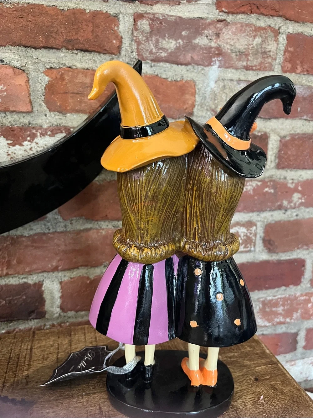 Bella Luxx Black & Purple Witch Pair with Orange Hats